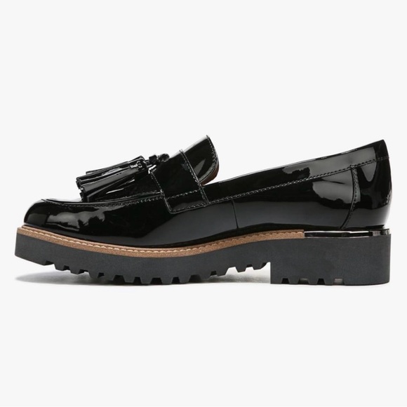 Franco Sarto Black Patent Leather Tassel Loafers - Picture 2 of 5